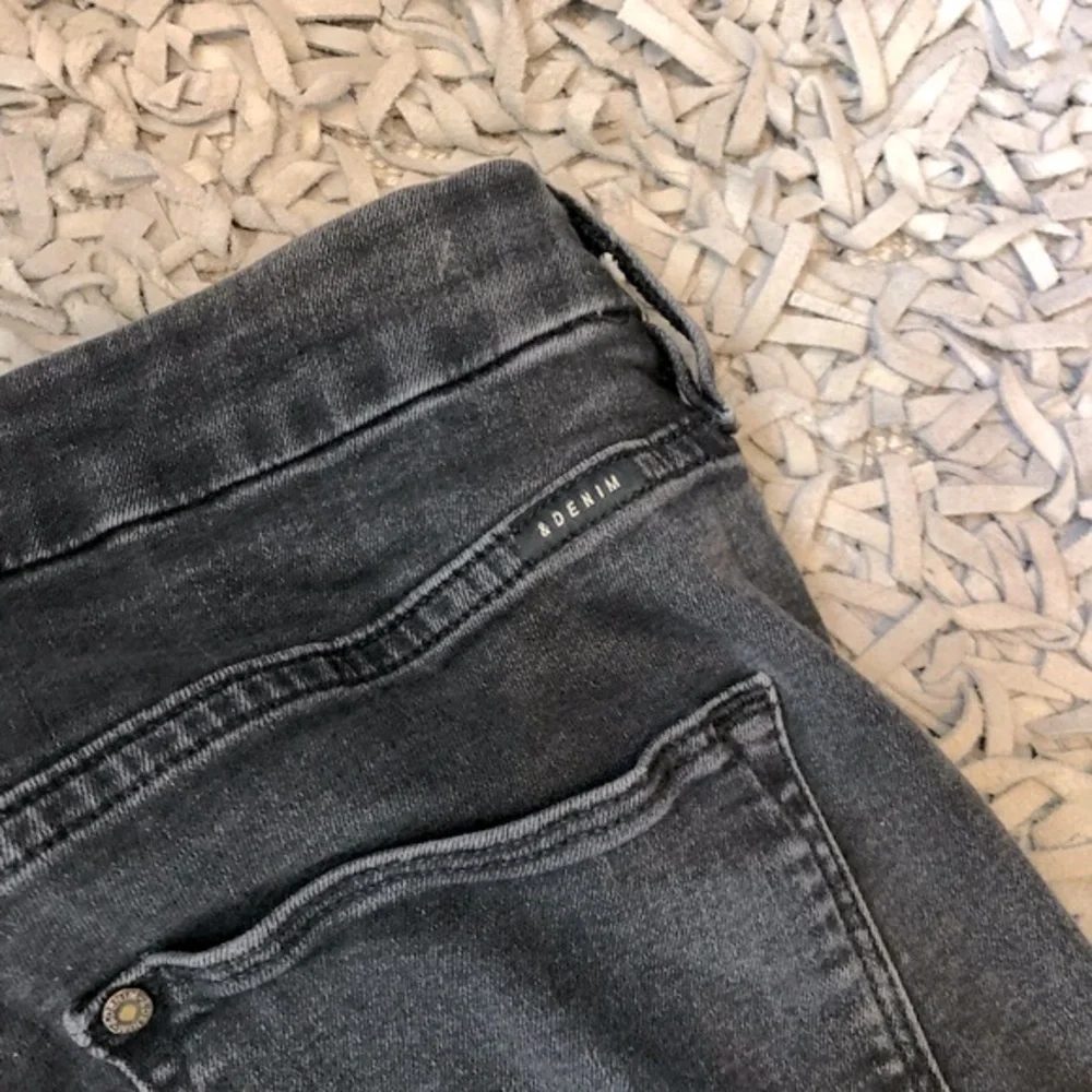 H&M Gray/Black High Rise Distress Skinny Ankle Jeans-Size 30 - Picture 10 of 11